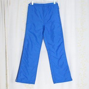 Vintage Roffe Royal Blue Full Side Zip Ski Snow Pant Men's S/M 27.5"-29.5"